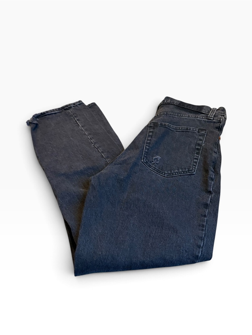 A&F Black distressed 90’s straight jeans
